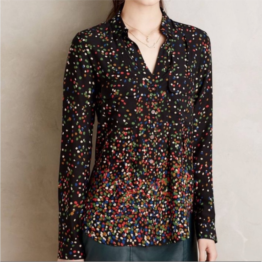 Maeve Anthropologie Confetti Blouse